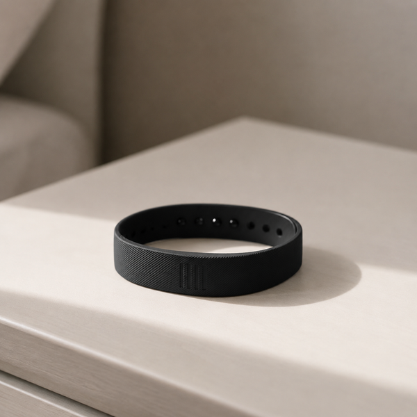 The Deep Pulse Band alone on a clean nightstand. No phone, no clutter.