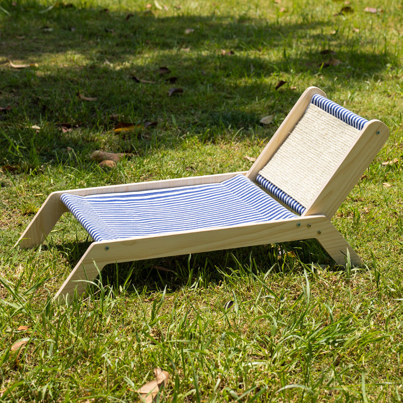 All-Season Universal Cat Scratch Post and Floor-Off Pet Bed